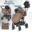 Carucior modular 4in1 Coccolle Serry Light Taupe cu Scoica auto iSize Coccolle Knox Black si Baza isofix iSize Coccolle Knox