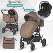 Carucior modular 3in1 Coccolle Serry Light Taupe cu Scoica auto iSize Coccolle Knox Black