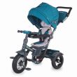 Tricicleta multifunctionala Coccolle Giro Plus Albastru+Gentuta-organizator QPlay Negru