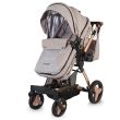 Carucior transformabil 3 in 1 Coccolle Ambra Rose Gold+cadou set biberoane Twistshake