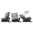 Scaun auto rotativ iSize 40-150 cm Coccolle Velsa Neutral grey