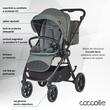 Carucior modular 3in1 Coccolle Serry Moss Green cu Scoica auto iSize Coccolle Rilax Greystone
