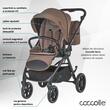 Carucior modular 4in1 Coccolle Serry Light Taupe cu Scoica auto iSize Coccolle Rilax Greystone si Baza isofix iSize Coccolle Rilax