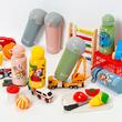 Sticla de plastic cu pai Nava 380 ml roz