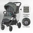 Carucior modular 4in1 Coccolle Serry Moss Green cu Scoica auto iSize Coccolle Rilax Greystone si Baza isofix iSize Coccolle Rilax