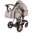 Carucior transformabil 3 in 1 Coccolle Ambra Rose Gold+cadou set biberoane Twistshake