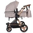 Carucior transformabil 3 in 1 Coccolle Ambra Rose Gold+cadou set biberoane Twistshake