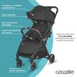 Carucior sport cu pliere compacta automata Coccolle Arella, Cadru aluminiu, Roti detasabile, Spatar reglabil, Protectie UV, Copertina extensibila, Ventilatie, Sarcina maxima 22 kg, Jet Black