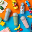 Sticla de plastic cu pai Nava 380 ml roz