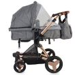 Carucior transformabil 3 in 1 Coccolle Ambra Rose Gold