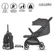 Carucior sport cu pliere compacta automata Coccolle Arella, Cadru aluminiu, Roti detasabile, Spatar reglabil, Protectie UV, Copertina extensibila, Ventilatie, Sarcina maxima 22 kg, Dark Pearl