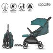 Carucior sport cu pliere compacta automata Coccolle Arella, Cadru aluminiu, Roti detasabile, Spatar reglabil, Protectie UV, Copertina extensibila, Ventilatie, Sarcina maxima 22 kg, Emerald Green