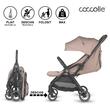 Carucior sport cu pliere compacta automata Coccolle Arella, Cadru aluminiu, Roti detasabile, Spatar reglabil, Protectie UV, Copertina extensibila, Ventilatie, Sarcina maxima 22 kg, Sand Beige