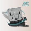 Scaun auto rotativ iSize 40-150 cm Coccolle Velsa Neutral grey