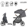 Carucior sport cu pliere automata si pozitie de somn Coccolle Finley, Roti mari detasabile, Spatar reglabil, Protectie UV, Copertina XXL extensibila cu ventilatie, Husa picioruse, Jet Black