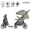 Carucior sport cu pliere automata si pozitie de somn Coccolle Finley, Roti mari detasabile, Spatar reglabil, Protectie UV, Copertina XXL extensibila cu ventilatie, Husa picioruse, Moss Green