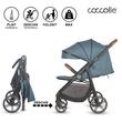 Carucior sport cu pliere automata si pozitie de somn Coccolle Finley, Roti mari detasabile, Spatar reglabil, Protectie UV, Copertina XXL extensibila cu ventilatie, Husa picioruse, Ocean Blue