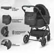 Carucior modular 3in1 Coccolle Serry Jet Black cu Scoica auto iSize Coccolle Rilax Greystone