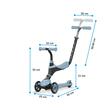 Trotineta multifunctionala 5in1 Qplay Sema Albastru