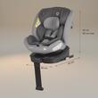 Scaun auto iSize 40-150 cm Coccolle Sidra Moonlit grey