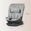 Scaun auto rotativ iSize 40-150 cm Coccolle Velsa Neutral grey