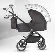 Carucior modular 4in1 Coccolle Serry Jet Black cu Scoica auto iSize Coccolle Rilax Black si Baza isofix iSize Coccolle Rilax