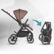 Carucior modular 3in1 Coccolle Serry Light Taupe cu Scoica auto iSize Coccolle Rilax Black