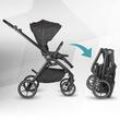 Carucior modular 4in1 Coccolle Serry Jet Black cu Scoica auto iSize Coccolle Rilax Greystone si Baza isofix iSize Coccolle Rilax