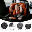 Scaun auto rotativ cu Isofix Coccolle Atira iSize R129, 40-150 cm, 0-36 kg, Top Tether, Centuri in 5 puncte, Pozitie de somn, Tetiera reglabila, Carcasa ranforsata, Spuma de memorie, Diamond Black
