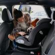 Scaun auto iSize cu Isofix Coccolle Nyota, Rotire 360° cu o singura mana, Tetiera reglabila, Husa detasabila, Sistem antibasculare, Pozitie somn, 40-150 cm, 0-12 ani, Omologat R129, Moonlit Grey
