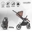 Carucior modular 4in1 Coccolle Serry Light Taupe cu Scoica auto iSize Coccolle Rilax Black si Baza isofix iSize Coccolle Rilax