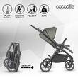Carucior modular 4in1 Coccolle Serry Moss Green cu Scoica auto iSize Coccolle Rilax Black si Baza isofix iSize Coccolle Rilax