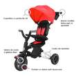 Tricicleta ultrapliabila Qplay Nova Rosu