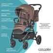 Carucior modular 3in1 Coccolle Serry Light taupe+ Scoica auto iSize Coccolle Knox Greystone