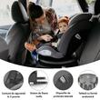 Scaun auto cu Isofix Coccolle Nyota iSize, Rotire 360° cu o singura mana, Tetiera reglabila, Husa detasabila, Sistem antibasculare, Pozitie somn, 40-150 cm, 0-12 ani, Omologat R129, Diamond black