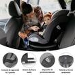 Scaun auto cu Isofix Coccolle Nyota iSize, Rotire 360° cu o singura mana, Tetiera reglabila, Husa detasabila, Sistem antibasculare, Pozitie somn, 40-150 cm, 0-12 ani, Omologat R129, Moonlit Grey