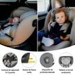 Scaun auto rotativ cu Isofix Coccolle Nova iSize, 40-150 cm, 0-12 ani, omologat R129, Top Tether, Insert nou nascut, Tetiera reglabila, Pozitie de somn, Moonlit Grey