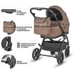Carucior modular 3in1 Coccolle Serry Light taupe+ Scoica auto iSize Coccolle Knox Greystone