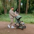 Carucior sport Coccolle Sierra cu pliere Automata ultracompacta, compatibil IATA pentru bagaj mana avion, Cadru aluminiu, Pozitie somn, Copertina extensibila, Husa insecte, Sage Green