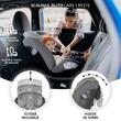 Scaun auto cu Isofix Coccolle Nyota iSize, Rotire 360° cu o singura mana, Tetiera reglabila, Husa detasabila, Sistem antibasculare, Pozitie somn, 40-150 cm, 0-12 ani, Omologat R129, Diamond black