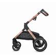 Carucior transformabil 3 in 1 Coccolle Melora, Cadru aluminiu, Roti mari, Pliere compacta, Maner ajustabil, Cos auto iSize, Geanta mama, Husa picioruse, Husa ploaie, Plasa insecte, Diamond Black