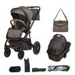 Carucior modular 2in1 Coccolle Nessia Anthracite+Balansoar bebelusi Coccolle Velio Butternut