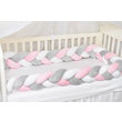 Aparatori impletite plus minky roz pal, alb, gri 360 cm