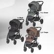 Carucior modular 3in1 Coccolle Serry Light Taupe cu Scoica auto iSize Coccolle Rilax Black