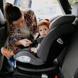 Scaun auto cu Isofix Coccolle Nyota iSize, Rotire 360° cu o singura mana, Tetiera reglabila, Husa detasabila, Sistem antibasculare, Pozitie somn, 40-150 cm, 0-12 ani, Omologat R129, Moonlit Grey
