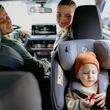 Scaun auto cu Isofix Coccolle Nyota iSize, Rotire 360° cu o singura mana, Tetiera reglabila, Husa detasabila, Sistem antibasculare, Pozitie somn, 40-150 cm, 0-12 ani, Omologat R129, Moonlit Grey