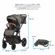 Carucior modular 2in1 Coccolle Nessia Anthracite + Balansoar multifunctional Coccolle Freya Anthracite CADOU