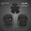 Carucior modular 3in1 Coccolle Serry Jet Black cu Scoica auto iSize Coccolle Rilax Black
