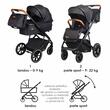 Carucior modular 2in1 Coccolle Nessia Diamond black+Balansoar bebelusi Coccolle Velio Butternut