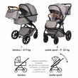 Carucior modular 2in1 Coccolle Nessia Lunar rock+Balansoar bebelusi Coccolle Velio Butternut